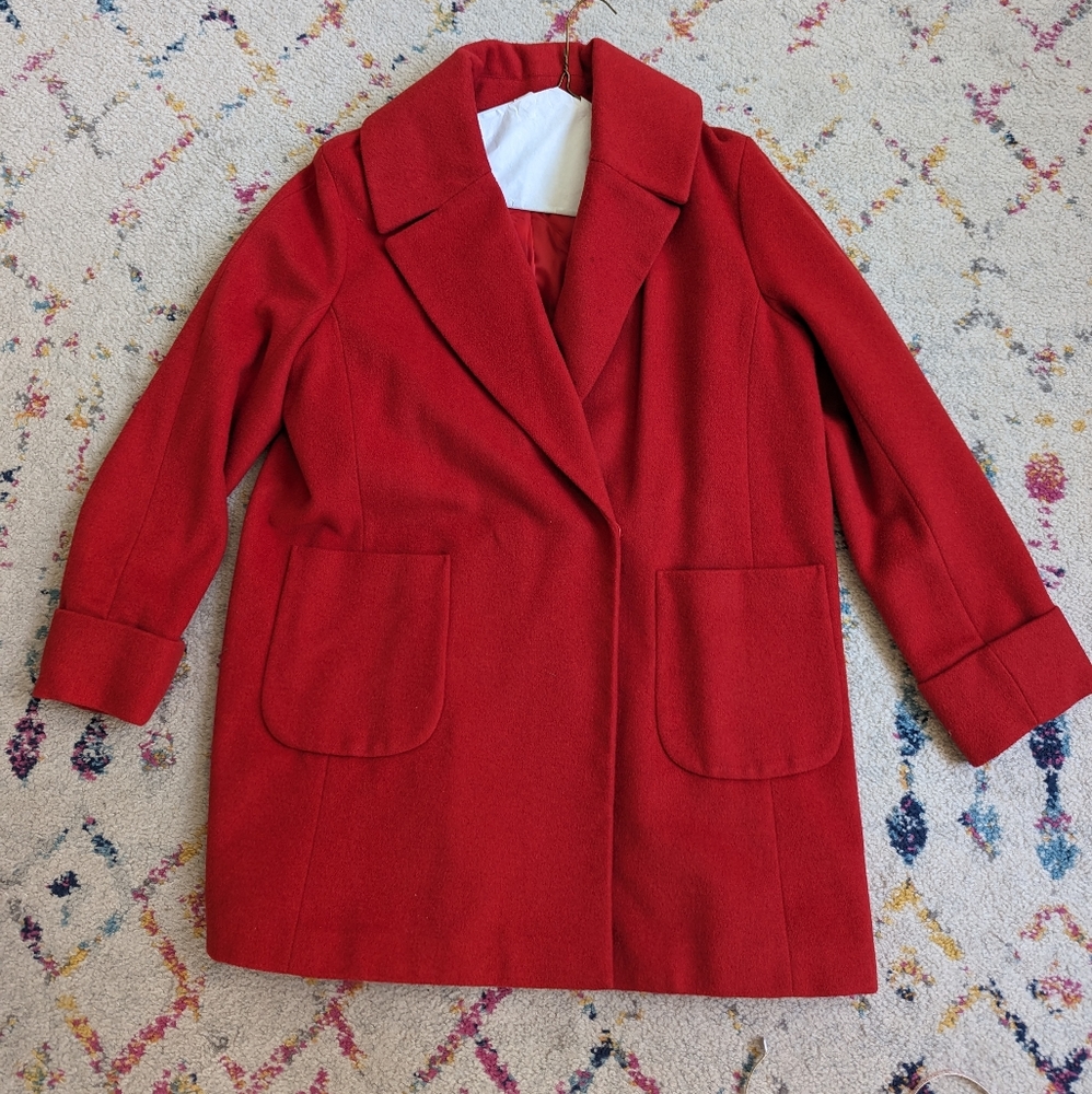 Red Trench Coat - Large